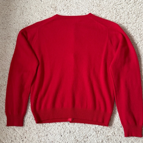Jones Wear Vibrant Red Cashmere Cardigan. Size S. - Picture 2 of 3
